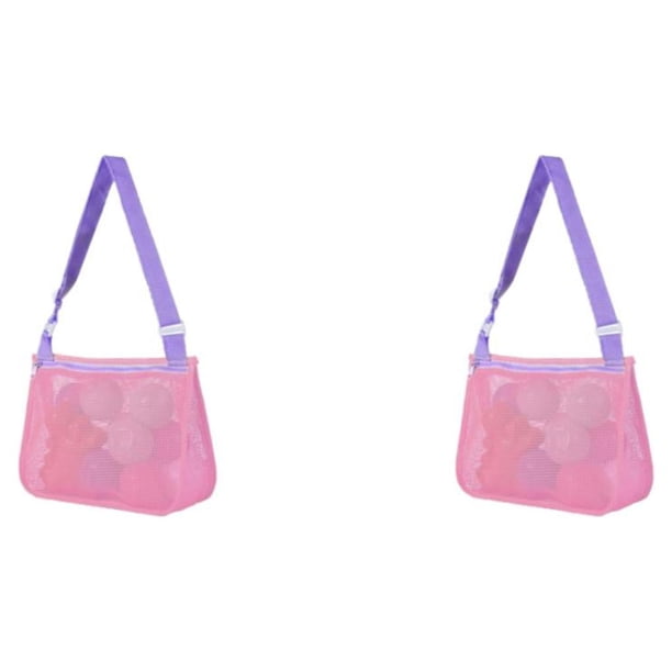 Eigraketly Manténgase organizado y con estilo Bolsa de red para niños - Bolsa de colección de carcasa de almacenamiento sellada con cremallera rosa 2Conjunto