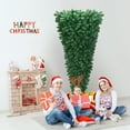 thumbnail image 3 of Patiojoy 7ft Upside Down Christmas Tree Artificial Green Inverted PVC Tree with Metal Stand, 3 of 10