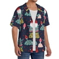 thumbnail image 2 of Gukieu Gnome With Mushroom Print Men's Short-sleeved Shirts, Button-down Pocket Shirts, T-shirts, Beach Vacation Travel Summer Clothing-Medium, 2 of 5