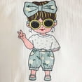 thumbnail image 7 of xaweyi Toddler Girls Winter Three Piece Outfit Cute Cartoon Long Sleeve Top Trousers with Matching Headscarf Size 6-9 Months, 7 of 7