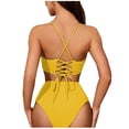 thumbnail image 5 of Wycnly Womens Swimsuits Tummy Control Swimsuit for Women Tummy Control Swimsuit Bikini Sets Summer Ladies Solid High Waist Strap Bathing Suits Womens Swimsuits, 5 of 7