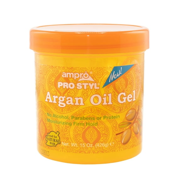 Ampro Pro StylĀ® Moisturizing Argan Oil Unisex Hair Styling Gel for Naturals, 15 oz