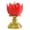 Red, variant on LED Lotus Buddhist Light, Flickering Lotus Candle Flower Night Lamp, Oil Buddhist Lamp with Simulated Flame, Battery Operated Altar Supplies for Worship, Home Decor, Festival Atmosphere