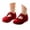 Wine, variant on Toddler Girls Velvet Mary Jane Shoes - Soft Closed Toe Ballet Flats With Adjustable Strap - Kids and Mother for Wedding Party Daily (Size 2-14 Years)