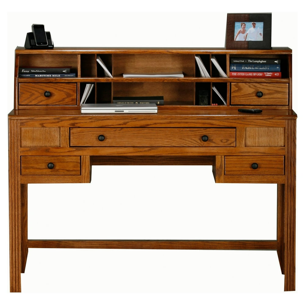 Eagle Furniture Oak Ridge Customizable Writing Desk with Optional Hutch