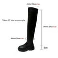 thumbnail image 6 of Platform Thigh High Boots for Women Winter Fall Fashion Slouchy Skinny Calf Chunky over the Knee Length Long Boots, 6 of 8