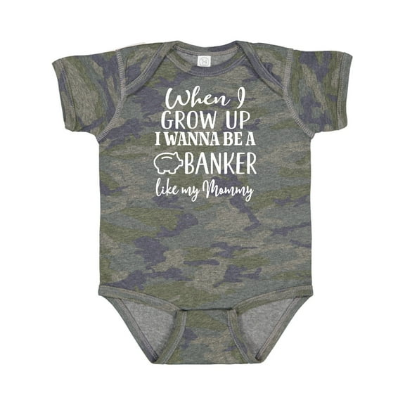 Inktastic Banker Like Mommy Future Job Boys or Girls Baby Bodysuit