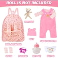 thumbnail image 3 of TDDS9 Baby Doll Clothes with Backpack Carrier for 14-18 Inch Doll,Reborn Baby Dolls Accessories Set with Bottles Pacifiers for Toddlers and Kids 2 3 4 5 Year Old（Dolls not Included）, 3 of 7