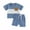 Blue, variant on Bagilaanoe 2pcs Toddler Baby Boy Shorts Set Short Sleeve Contrast Color T Shirt Tops + Shorts 3M 6M 12M 18M 24M 3T Kids Casual Summer Clothes