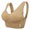 thumbnail image 2 of Front Close Sport Bra Women's Floral Lace Bralette Breathable Padded Comfort Bra, 2 of 9