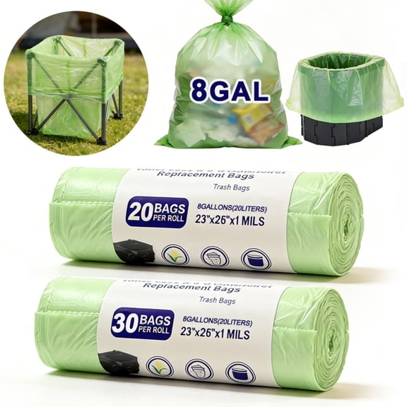 50 Portable Toilet Replacement Bags, SJORHNUS, 8 Gallon, Camping Potty Liners, Suitable for Camping, Travel, Car, and Outdoor Emergency Use