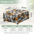 thumbnail image 7 of Xoenoiee Funny Dogs Print Ottoman Covers Square, Stretch Ottoman Slipcover Washable Footstool Slipcover Pouffe Cover, Furniture Protector for Sofa Storage, L, 7 of 7