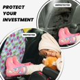 thumbnail image 4 of Fuzoiu Strawberry And Flowers Print 2 Pack Kick Mat Back Seat Protector With 3 Storage Pockets, Universal Car Seat Back Organizer For Kids Pets, Waterproof Backseat Protector For Most Car, 4 of 8