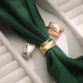 thumbnail image 2 of Dainty Oblate Silk Scarf Ring Brooch for Women Minimalist Geometric Shawl Scarves Buckle Wrap Clasp Clip Rings Brooches Fashion Dress Accessories Jewelry, 2 of 12