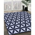 thumbnail image 2 of Ahgly Company Indoor Round Patterned Night Blue Area Rugs, 3' Round, 2 of 6