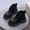 Black, variant on BXJX Children's Winter Boots- Lace-Up Casual Thickened Fashion Ankle Boots Black Size 6