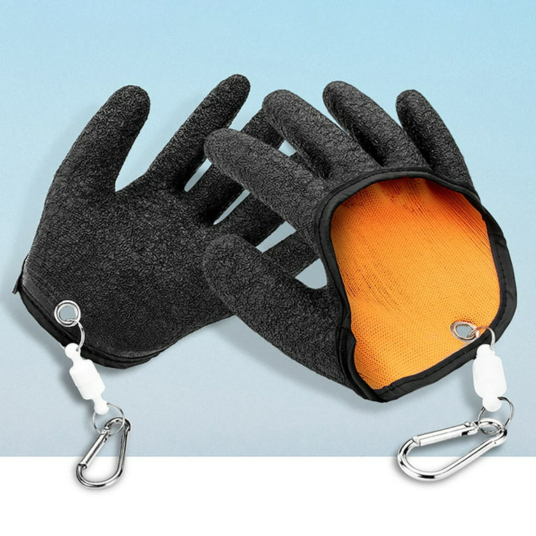 Fishing Puncture Proof Gloves with Magnet Release Waterproof Fish Landing  Catching Glove Professional