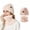 Pink, variant on HNMKIU Winter Knitted Hat Scarf Set Thermal Unisex Ear Warmer Neck Cozy Cold Weather Outdoor Skiing Camping Travel Pink - One Size