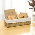thumbnail image 2 of HOSROOME Bathroom Toilet Paper Storage Basket for Toilet Tank Top Wicker Storage Baskets for Organizing(Set of 2,Beige), 2 of 6