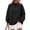 A1_Black, variant on Women Cowl Neck Oversized Sweatshirt Drop Shoulder Puff Long Sleeve Loose Fit Pullover Top Soft Warmy Fall Winter Fleece Knit Casual Loungewear Sweatshirt Basic Pullover Sweatshirts Black L