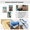 thumbnail image 5 of ZHONGYUTONG 3 Piece Farm Animal Wall Art Funny Highland Cow Donkey Pig Painting Animal and Flower Pictures Farmhouse Canvas Prints Home Decor Framed (16.00" x 24.00" x 3PCS), 5 of 5