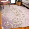 thumbnail image 3 of Mandala Decorative Rug, Vintage Cosmos Oriental Breeze Pattern Swirled Floral Leaves Art, Quality Carpet for Bedroom Dorm and Living Room, 6 Sizes, Lavender Dust, by Ambesonne, 3 of 4