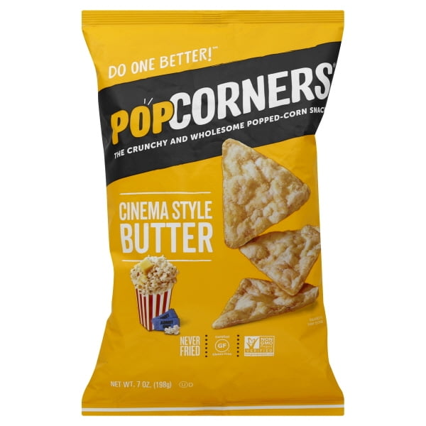 Popcorners Popcorn Chips, Cinema Butter, 7 Oz