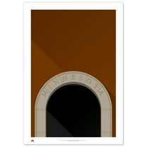Minnesota Golden Gophers 24" x 36" Minimalist Stadium Fine Art Print