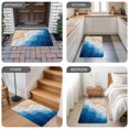thumbnail image 6 of Blue Geometric Beach Door Mat&nbsp;Indoor Outdoor Entrance, Non Slip Rug for Kitchen Bathroom Entryway Rug, Ombre Waves Moire Abstract Art Washable Doormat Floor Mat 20x31.5 Inch, 6 of 8