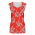 thumbnail image 4 of ALLLIST Red Womens Tops Graphic Sleeveless V-Neck Tank Tops Women Tank Tops XL, 4 of 4