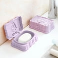 thumbnail image 2 of Btomtd Solid Color Soap Holder with Lid for Shower, High End Travel Soap Case and Storage Box, Household Soap Dish for Bathroom and Toilet, Purple, 2 of 6