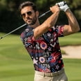 thumbnail image 4 of Uorisanigo 250th Birthday America Matching Couple Outfits Husban and Wife Clothing Golf Shirts for Men 1/4 Zip Up Workout Tops and Womens Golf Sleeveless Clothes Built in Shorts, 4 of 8