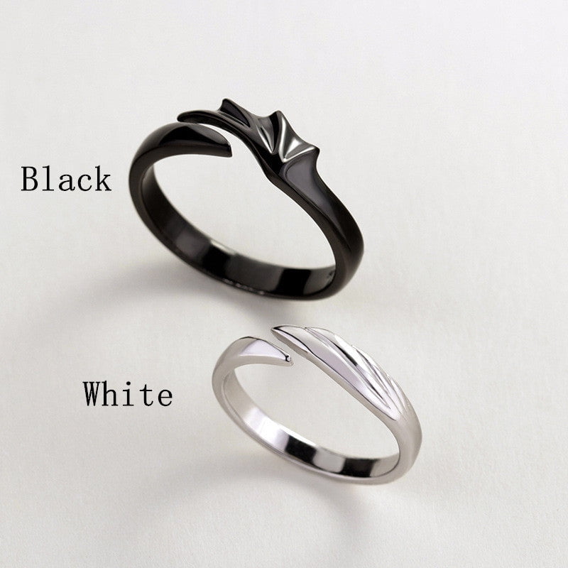 Couple Rings Set 925 Sterling Silver Personalized Matching Rings for Him and Her Adjustable Bands European American