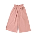 thumbnail image 4 of Baggy Pants for Girls Comfy Girls Wide Leg Pants Casual Elastic High Waist Palazzo Pants Flowy Pleated Smocked Loose Straight Leg Trousers, 4 of 4