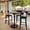 Natural/Black Base, variant on Flash Furniture 36" Round Tabletop with TopGuard HPL Technology in Gray Faux Concrete with 24" Black Round Bar Height Base