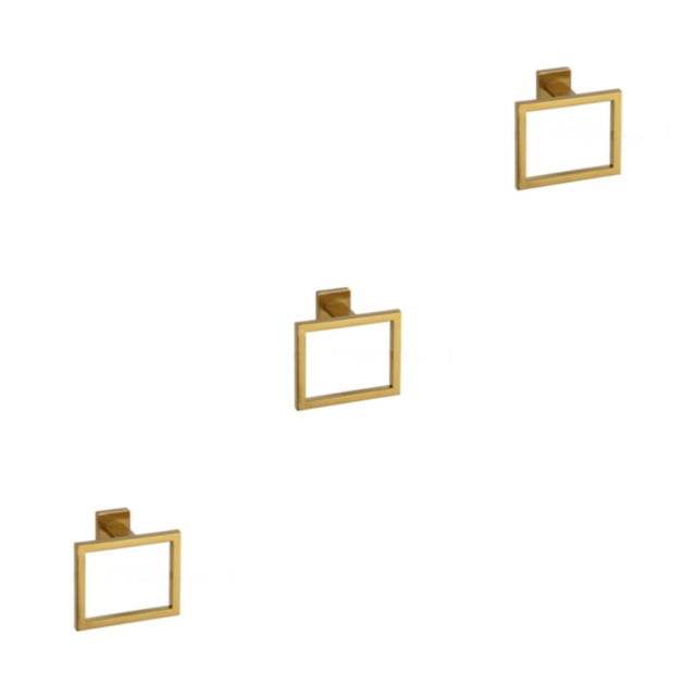 stanreset 1/2/3/5 Bathroom Hardware Set Stainless Steel Towel Bar Ring Paper Holder Multifunction Robe Hook Modern Style Rack Kit Gold ring 3PCS