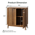 thumbnail image 2 of Smart FENDEE Walnut Sideboard with 2 Fluted Doors and Heavy-Duty Design, 1 Shelf, 2 of 6