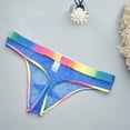 thumbnail image 5 of EOYWHK Mens Thong Underwear Stretch Breathable Underwear Low Rise G-String Seamless Brief Colorful Trim Luxury Thongs, 5 of 5