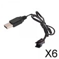 thumbnail image 1 of 6x Cable de Carga de 3,7 V Cable de Carga de Helicóptero RC Cable de Alimentación Fuente de Alimentación Cable de Cargador de Carga de Batería USB de 6 piezas, 1 of 8
