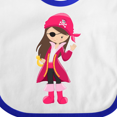 thumbnail image 4 of Inktastic Pirate Captain Girls Baby Bib, 4 of 4