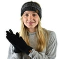 thumbnail image 2 of C.C Quad Collection Chenille Winter Warm Gloves Touch Screen Gloves for Women and Men, Black, 2 of 4