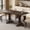 Espresso, variant on Euroco 60 Inch Farmhouse Dining Table for 6, Solid Wood Dining Room Table Kitchen Table with Trestle Base & Curved Legs for Living Room,Home Office,Natural