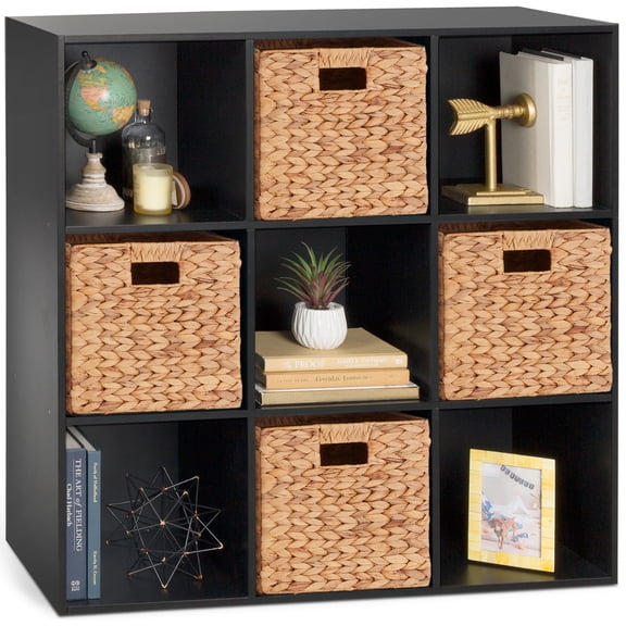 Best Choice Products 9-Cube Bookshelf, Display Storage System, Compartment Organizer w/ 3 Removable Back Panels - Black
