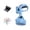 Blue, variant on Portable Dog Poop Scooper for Walking, Reusable One Handed Pet Waste Claw Similar to Poop Catcher with Hook and Bag, Ocean Blue, 3 Piece Set