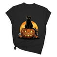 thumbnail image 2 of Busydd Womens Fall Tops Trendy Round Neck Halloween Graphic Tees for Women Comfortable Casual Cotton T Shirts for Women Short Sleeve Womens T Shirts S, 2 of 3
