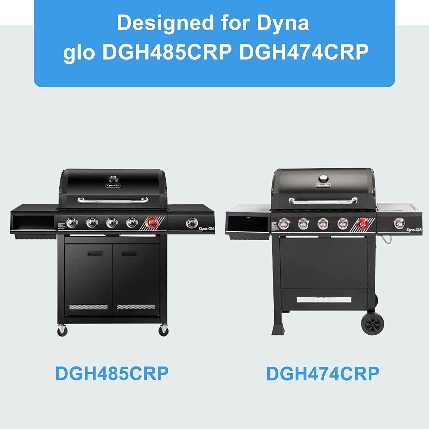 Grill Replacement Parts Kit for Dyna glo DGH485CRP,DGH485CRP-D 4 Burner,  DGH474CRP 5 Burner Gas Grills Porcelain Enameled Heat Plate Shield and  Grill Burner Replacement Parts, 4 Pack - Walmart.com