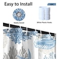 thumbnail image 4 of SUNOLIFE Teal Coastal Shower Curtain,Nautical Ocean Beach Theme Coral Fabric Bathroom Curtain,72x72 in, 4 of 10