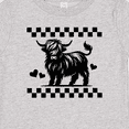 thumbnail image 4 of Inktastic Highland Cow Lover Checkered Girls Baby T-Shirt, 4 of 5