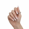 thumbnail image 5 of Nude Ombre French 3D Crystal Press On Nails, Extra Long Coffin Fake Nails Set, Sparkle Pop, 5 of 7