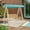 Blue, variant on MCombo2-Seat Heavy Duty Patio Swing Chair with 660 lbs Capacity, Adjustable Canopy, Wood-Plastic Seat for Garden, Porch, Poolside, 4458(Burgundy)